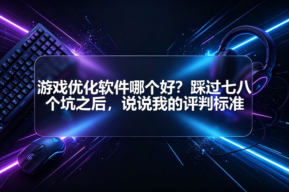 游戏优化软件哪个好？踩过七八个坑之后，说说我的评判标准