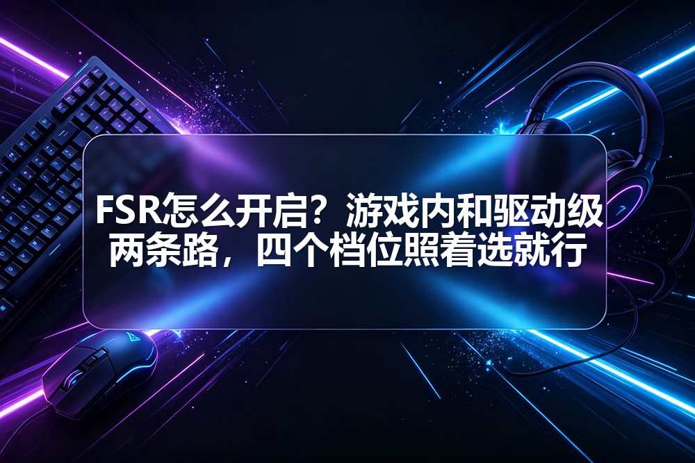 FSR怎么开启?游戏内和驱动级两条路,四个档位照着选就行