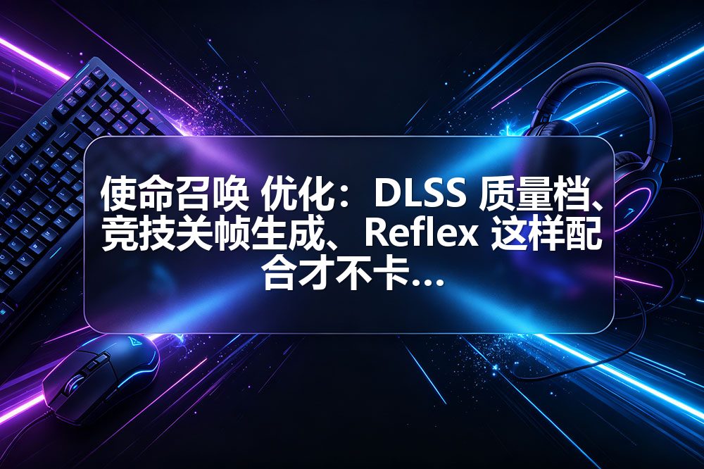 使命召唤 优化：DLSS 质量档、竞技关帧生成、Reflex 这样配合才不卡