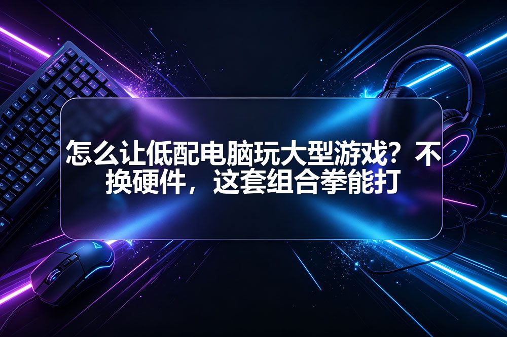 怎么让低配电脑玩大型游戏?不换硬件,这套组合拳能打
