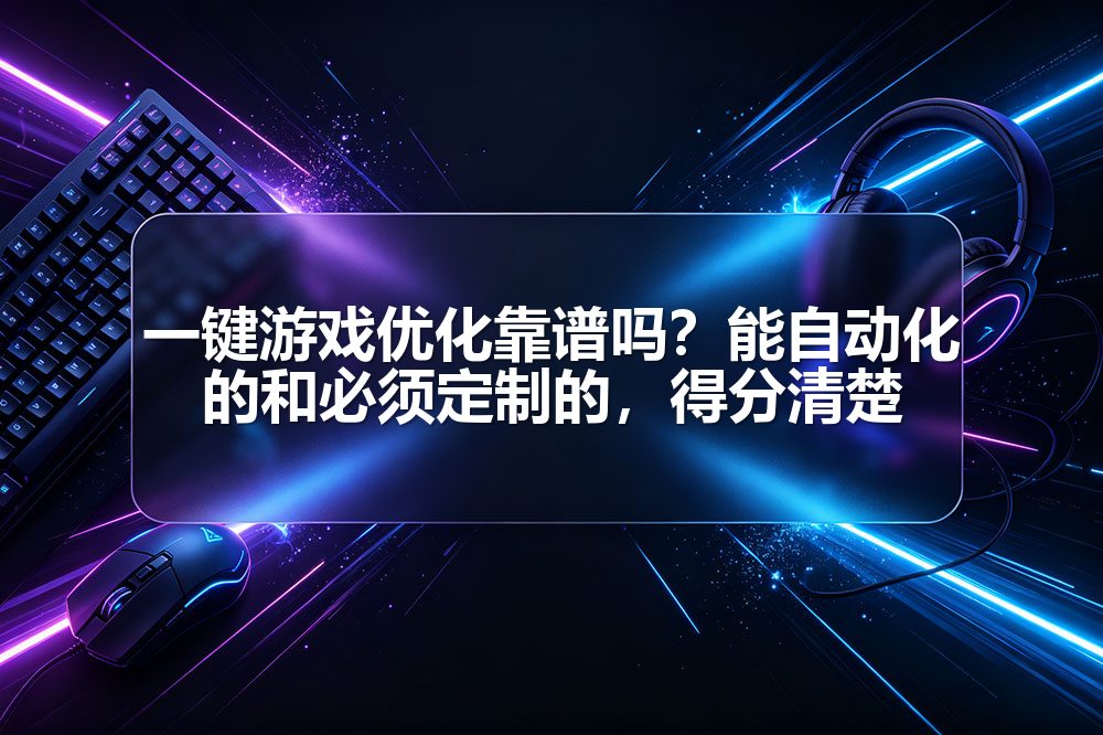 一键游戏优化靠谱吗？能自动化的和必须定制的，得分清楚