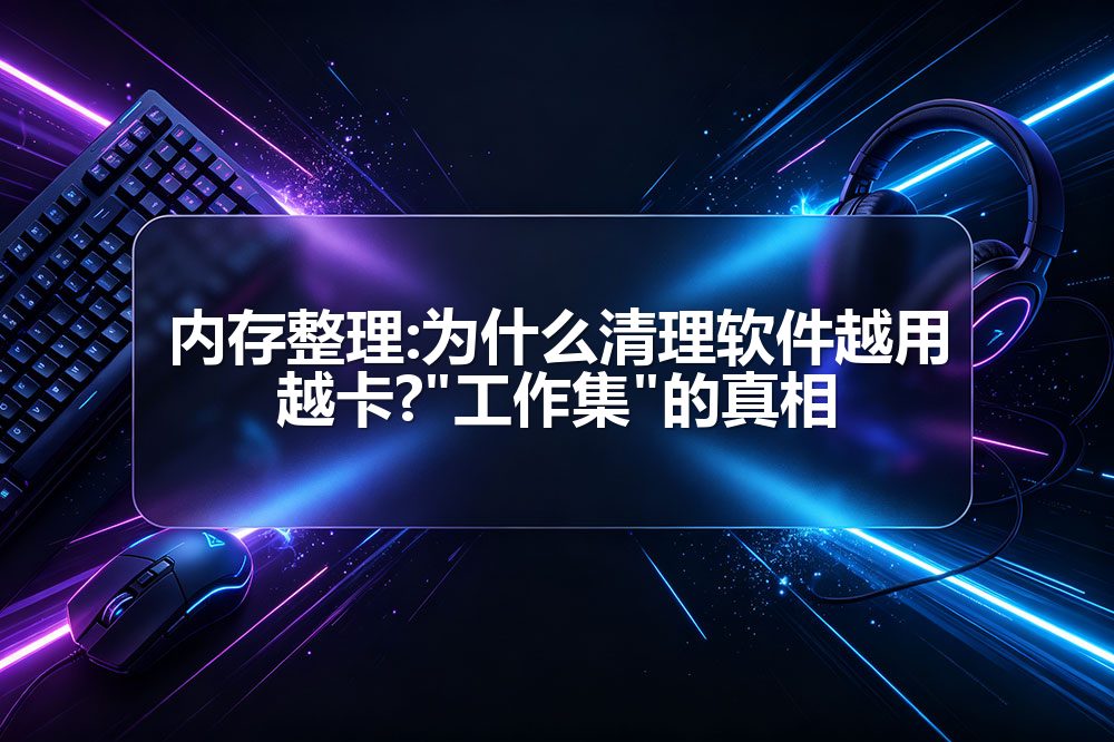 内存整理:为什么清理软件越用越卡?"工作集"的真相