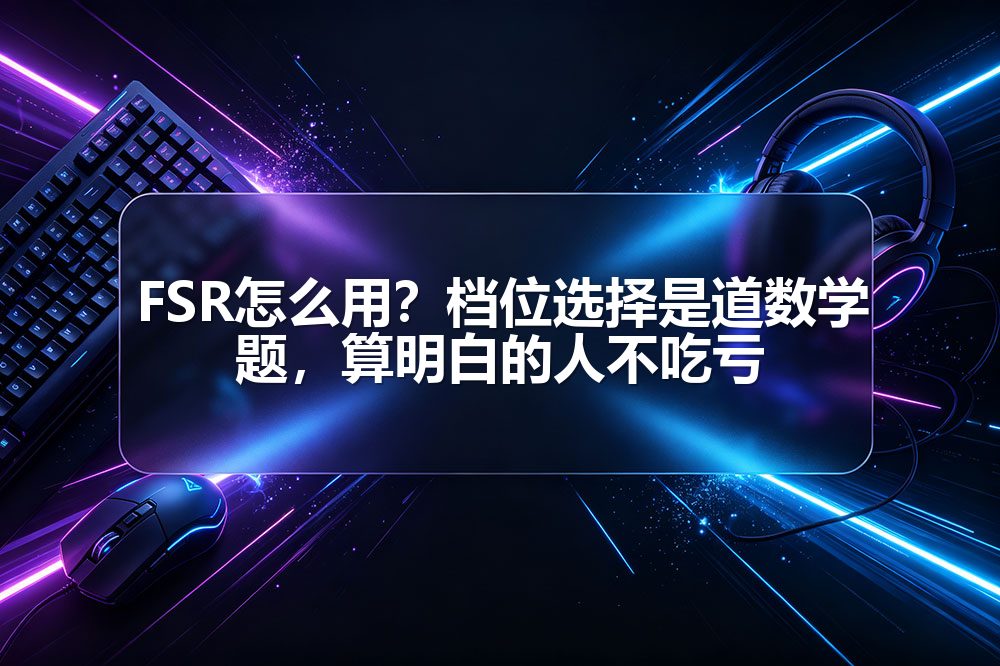 FSR怎么用？档位选择是道数学题，算明白的人不吃亏