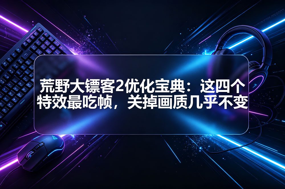 荒野大镖客2优化宝典：这四个特效最吃帧，关掉画质几乎不变