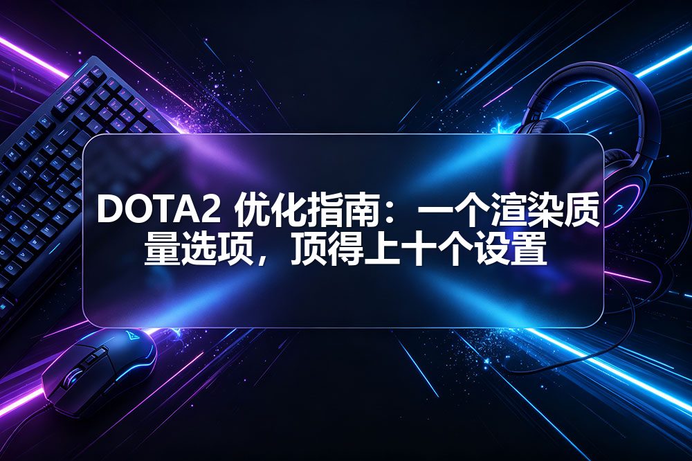 DOTA2 优化指南:一个渲染质量选项,顶得上十个设置