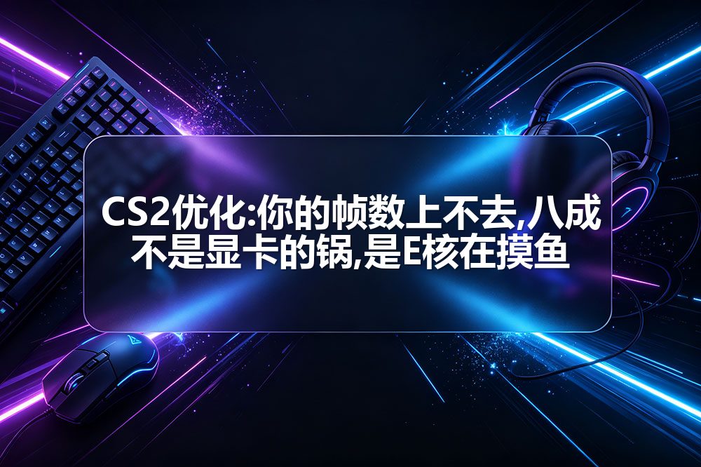 CS2优化:你的帧数上不去,八成不是显卡的锅,是E核在摸鱼