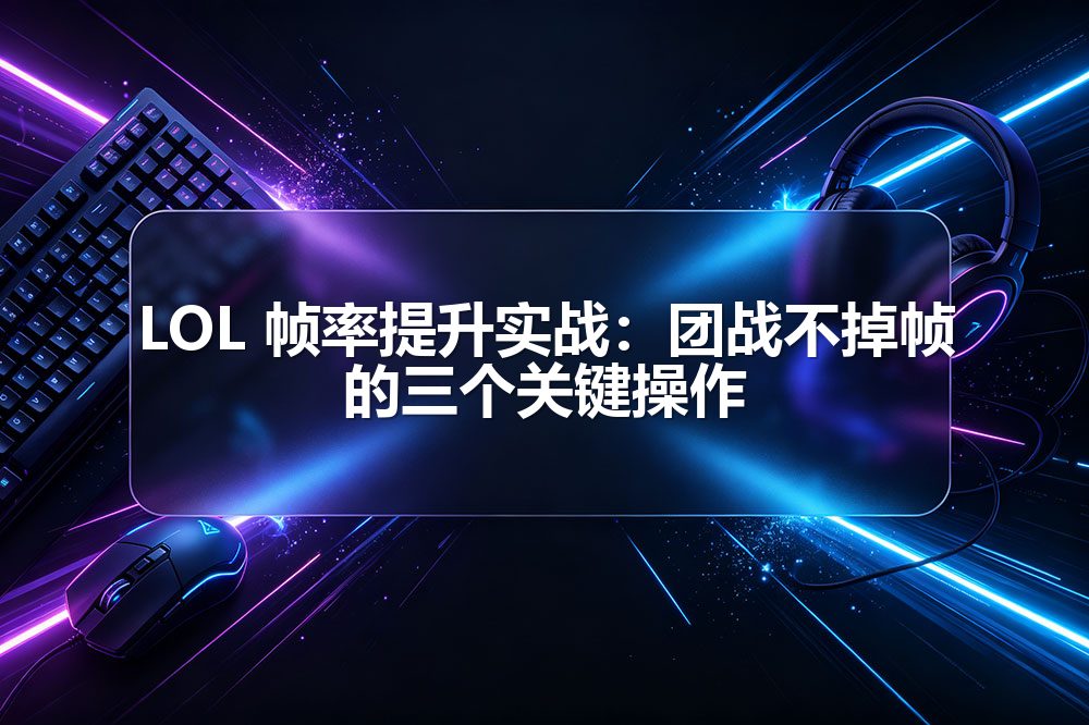 LOL 帧率提升实战:团战不掉帧的三个关键操作