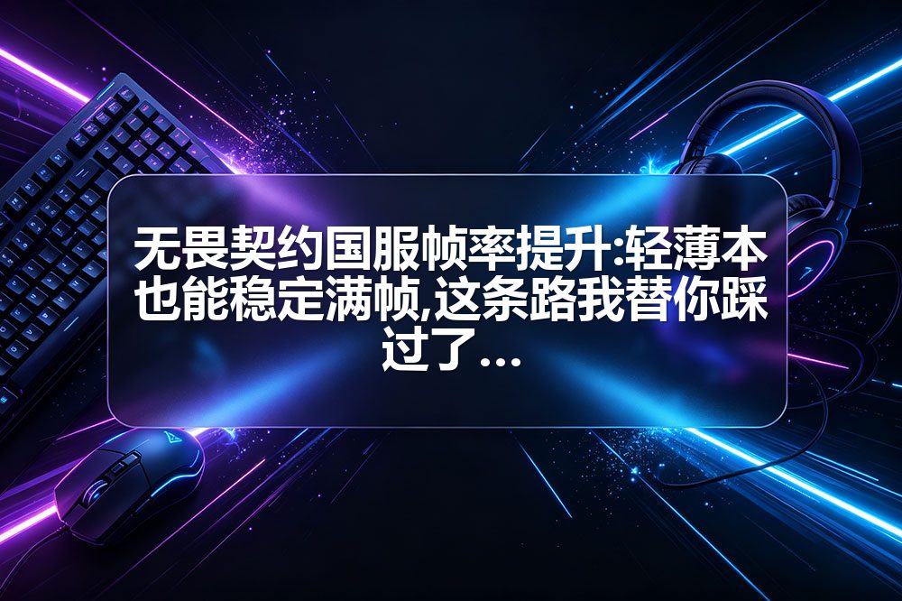 无畏契约国服帧率提升:轻薄本也能稳定满帧,这条路我替你踩过了