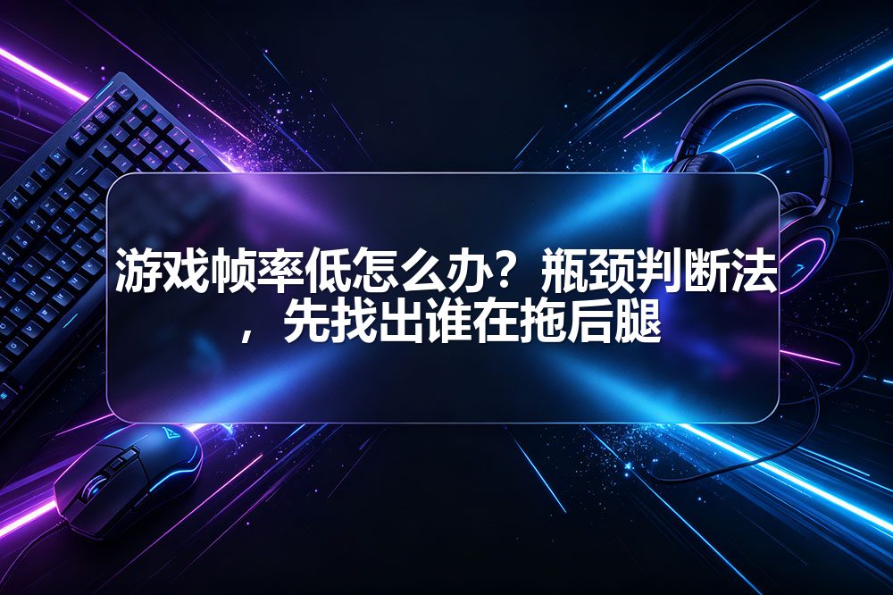 游戏帧率低怎么办？瓶颈判断法，先找出谁在拖后腿