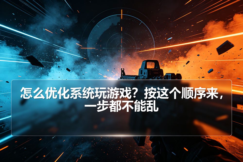 怎么优化系统玩游戏?按这个顺序来,一步都不能乱