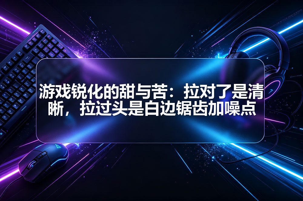游戏锐化的甜与苦:拉对了是清晰,拉过头是白边锯齿加噪点