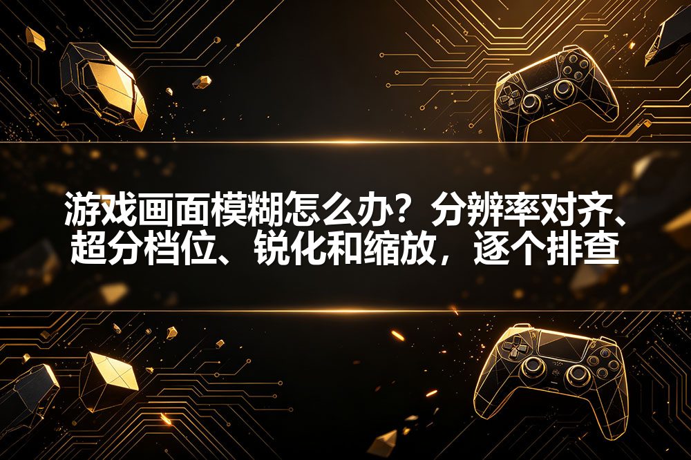 游戏画面模糊怎么办?分辨率对齐、超分档位、锐化和缩放,逐个排查