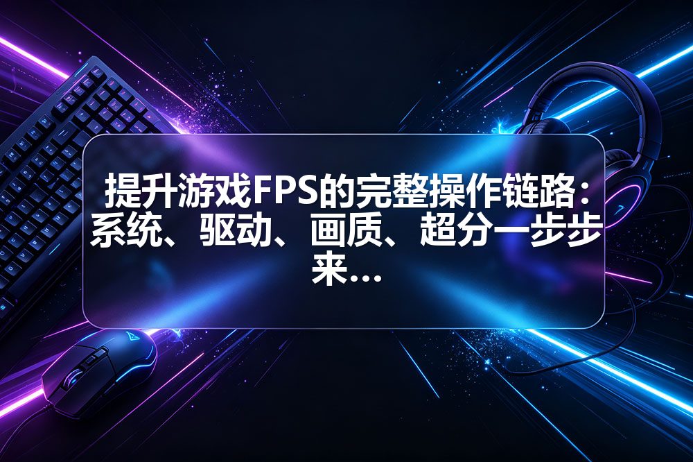 提升游戏FPS的完整操作链路:系统、驱动、画质、超分一步步来