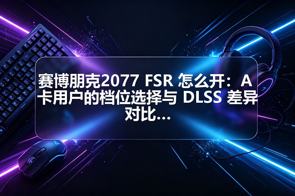 赛博朋克2077 FSR 怎么开：A 卡用户的档位选择与 DLSS 差异对比