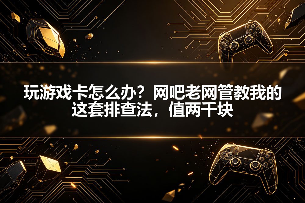 玩游戏卡怎么办？网吧老网管教我的这套排查法，值两千块