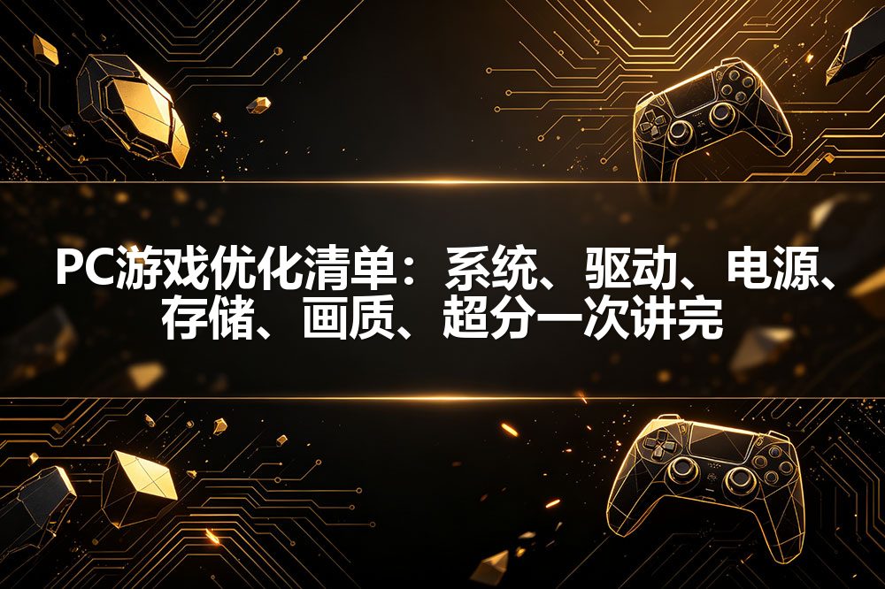 PC游戏优化清单：系统、驱动、电源、存储、画质、超分一次讲完