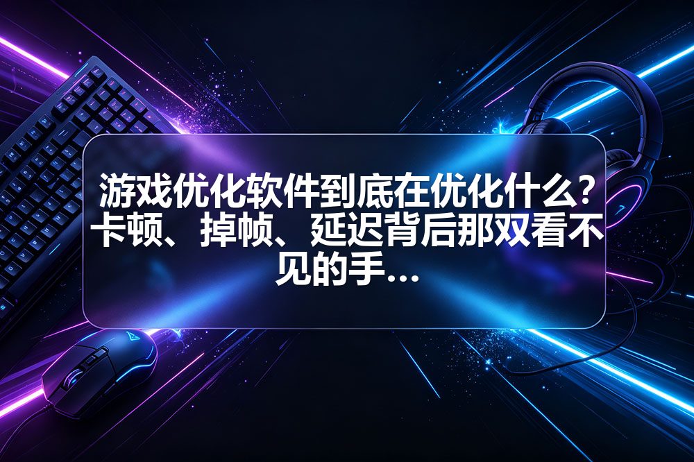 游戏优化软件到底在优化什么?卡顿、掉帧、延迟背后那双看不见的手 - 帧速大师 游戏优化软件到底在优化什么?卡顿、掉帧、延迟背后那双看不见的手配图