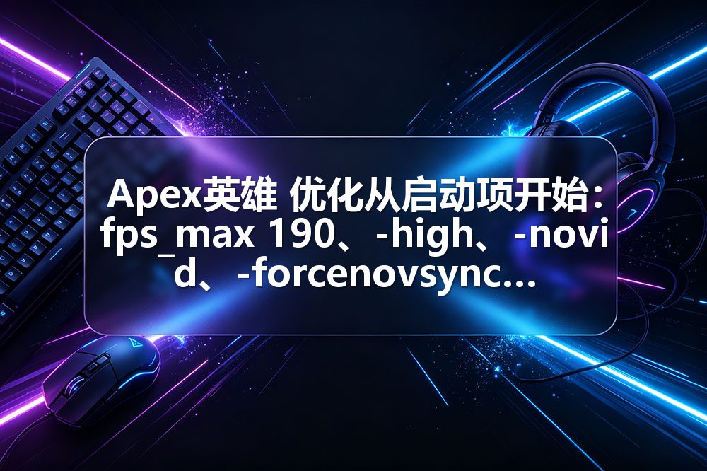 Apex英雄 优化从启动项开始：fps_max 190、-high、-novid、-forcenovsync