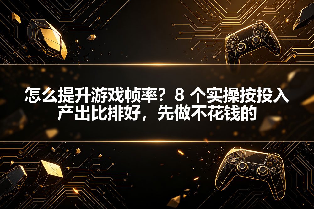 怎么提升游戏帧率?8 个实操按投入产出比排好,先做不花钱的
