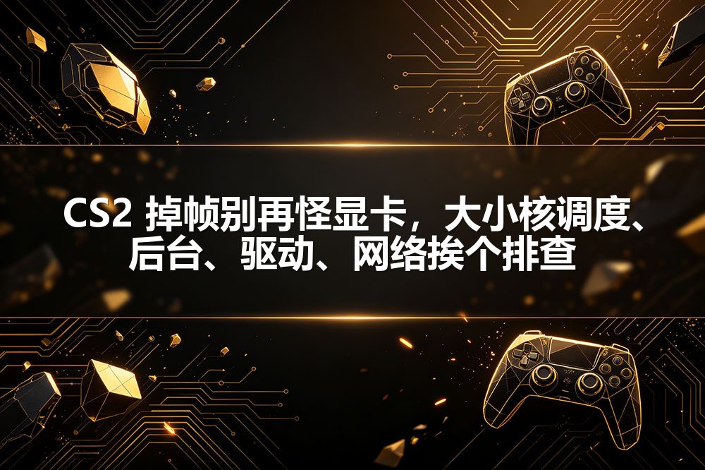 CS2 掉帧别再怪显卡，大小核调度、后台、驱动、网络挨个排查