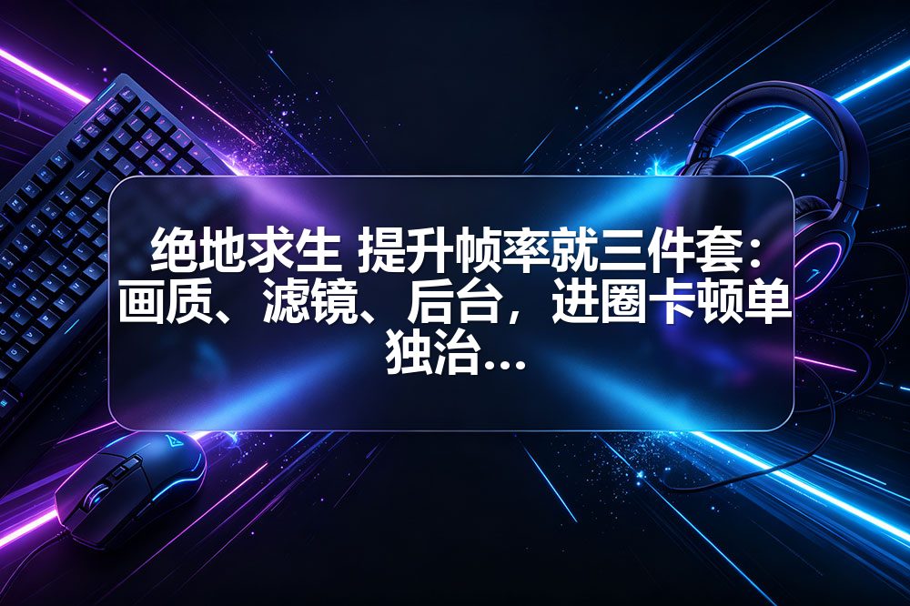 绝地求生 提升帧率就三件套:画质、滤镜、后台,进圈卡顿单独治