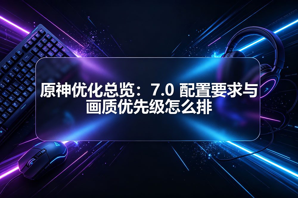 原神优化总览:7.0 配置要求与画质优先级怎么排