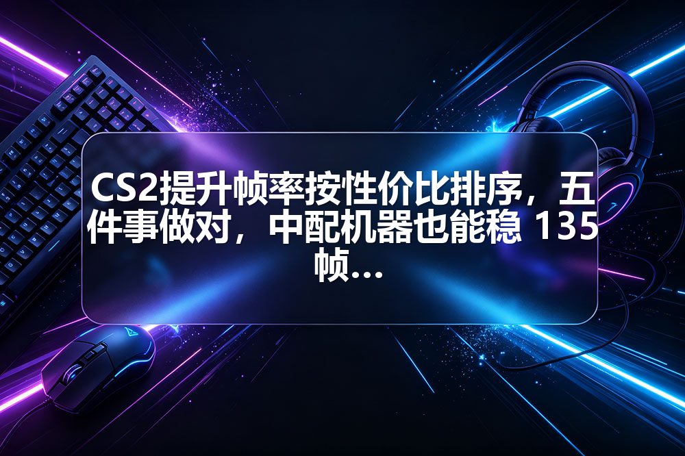 CS2提升帧率按性价比排序,五件事做对,中配机器也能稳 135 帧