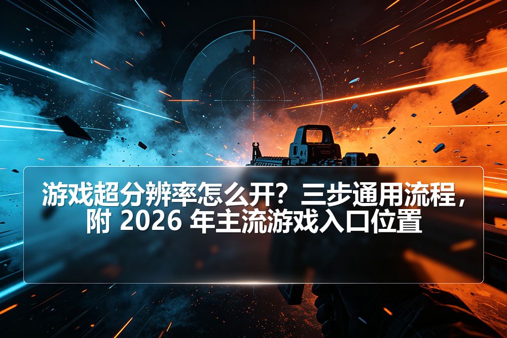 游戏超分辨率怎么开？三步通用流程，附 2026 年主流游戏入口位置