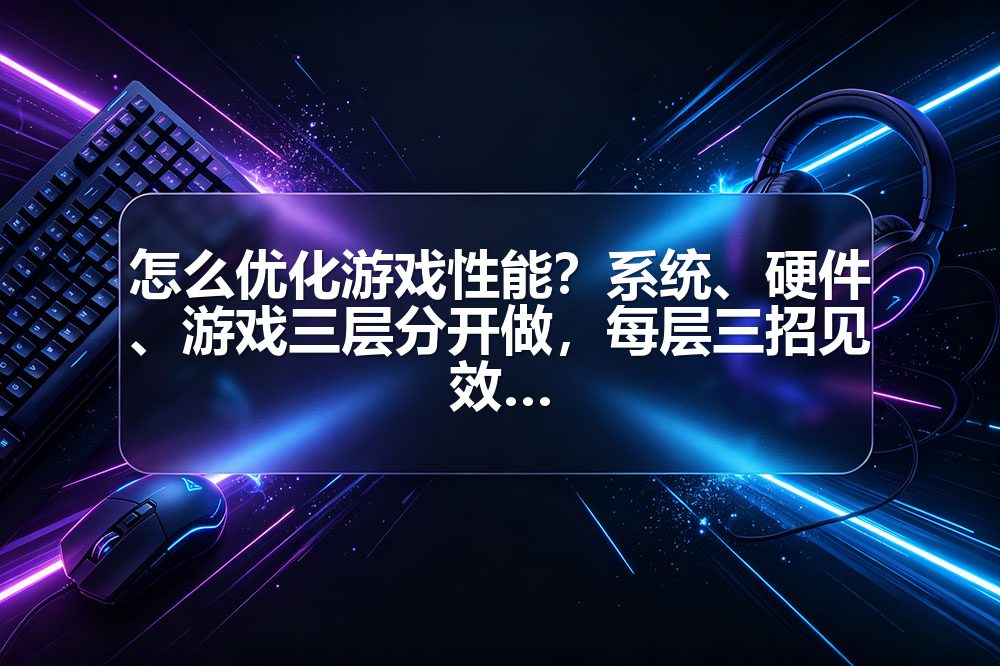 怎么优化游戏性能？系统、硬件、游戏三层分开做，每层三招见效