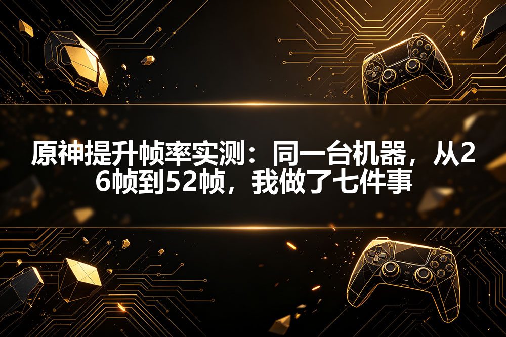 原神提升帧率实测：同一台机器，从26帧到52帧，我做了七件事