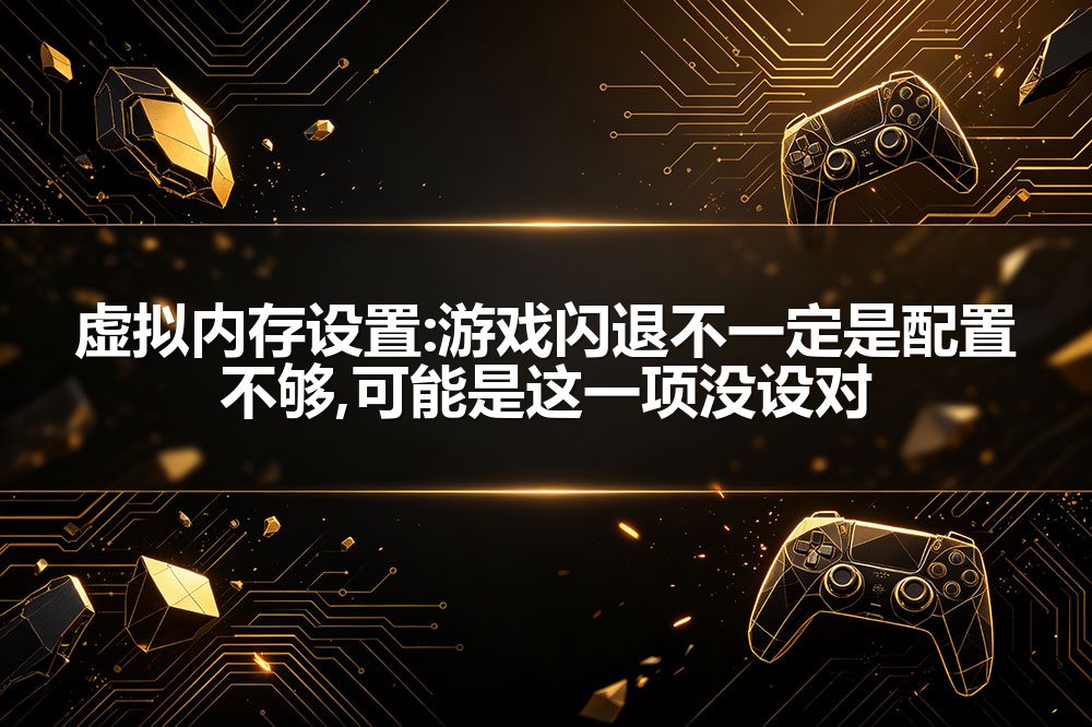 虚拟内存设置:游戏闪退不一定是配置不够,可能是这一项没设对