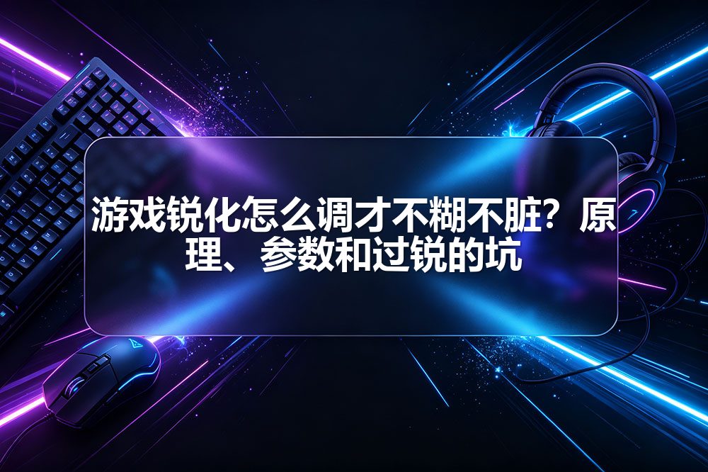 游戏锐化怎么调才不糊不脏？原理、参数和过锐的坑